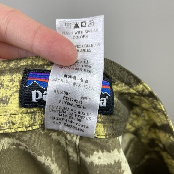 Patagonia Men's 36 Swim Trunks Shorts Green Brown Floral Tropical Vacation Beach - Picture 10 of 12